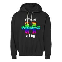 Different Not Less Neurodiversity Puzzle Garment-Dyed Fleece Hoodie