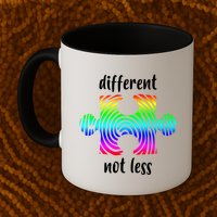 Different Not Less Neurodiversity Puzzle Mug