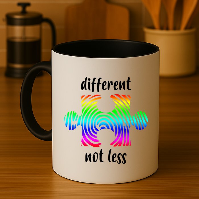 Different Not Less Neurodiversity Puzzle Mug