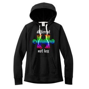 Different Not Less Neurodiversity Puzzle Women's Fleece Hoodie