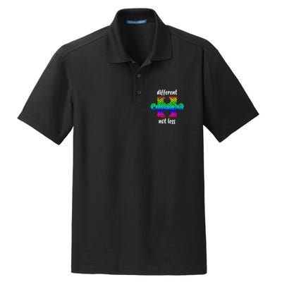Different Not Less Neurodiversity Puzzle Dry Zone Grid Polo