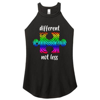 Different Not Less Neurodiversity Puzzle Women's Perfect Tri Rocker Tank