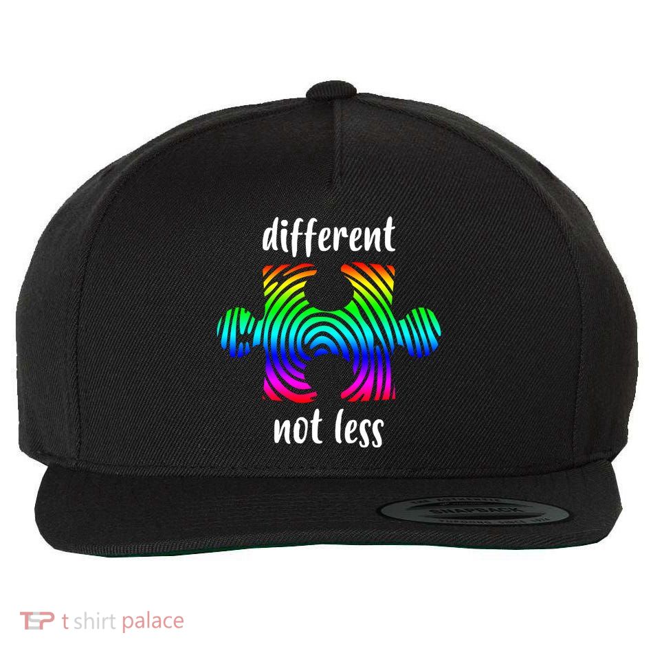 Different Not Less Neurodiversity Puzzle Wool Snapback Cap