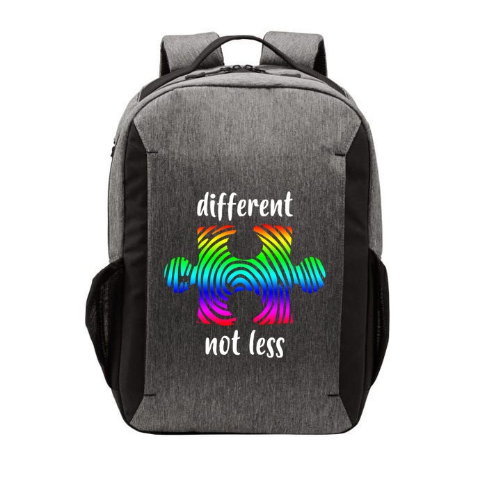 Different Not Less Neurodiversity Puzzle Vector Backpack