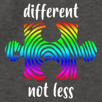 Different Not Less Neurodiversity Puzzle Vector Backpack