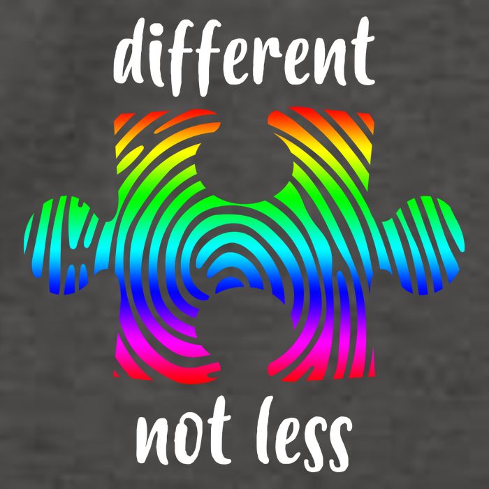 Different Not Less Neurodiversity Puzzle Vector Backpack