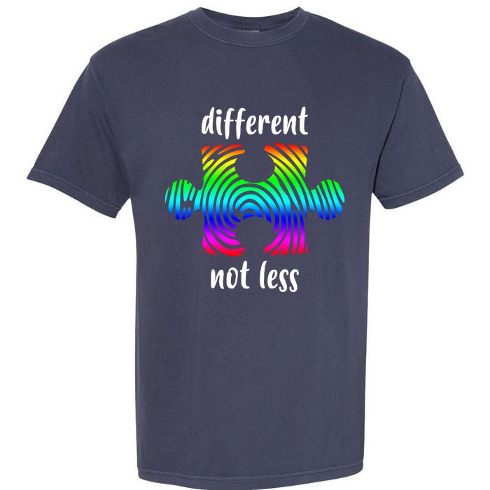 Different Not Less Neurodiversity Puzzle Garment-Dyed Heavyweight T-Shirt