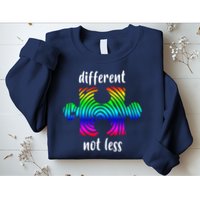 Different Not Less Neurodiversity Puzzle Sweatshirt