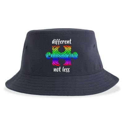 Different Not Less Neurodiversity Puzzle Sustainable Bucket Hat
