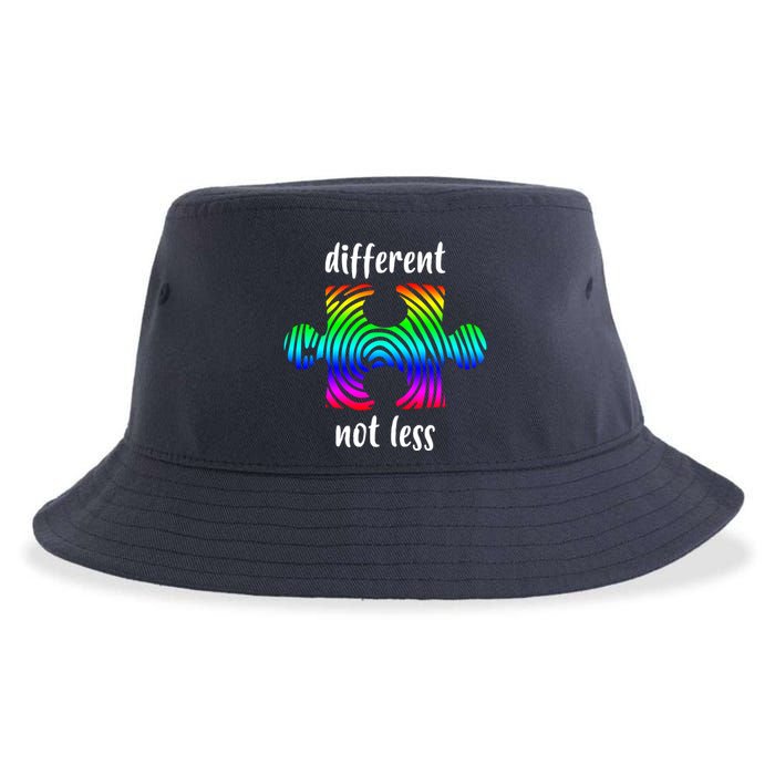 Different Not Less Neurodiversity Puzzle Sustainable Bucket Hat