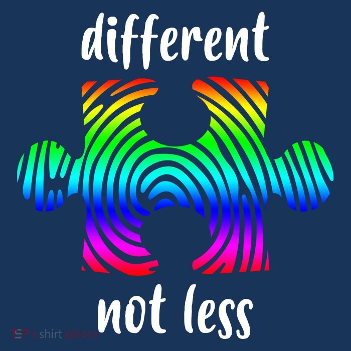 Different Not Less Neurodiversity Puzzle Button
