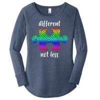 Different Not Less Neurodiversity Puzzle Women's Perfect Tri Tunic Long Sleeve Shirt