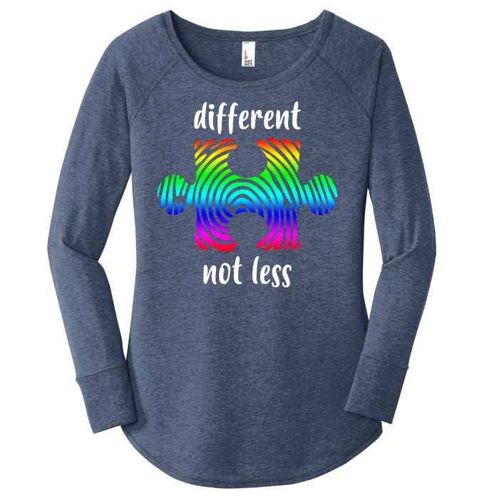 Different Not Less Neurodiversity Puzzle Women's Perfect Tri Tunic Long Sleeve Shirt