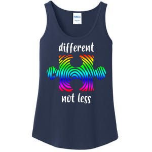 Different Not Less Neurodiversity Puzzle Ladies Essential Tank