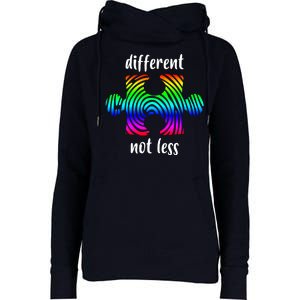 Different Not Less Neurodiversity Puzzle Womens Funnel Neck Pullover Hood