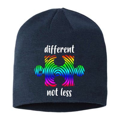 Different Not Less Neurodiversity Puzzle Sustainable Beanie