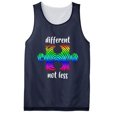 Different Not Less Neurodiversity Puzzle Mesh Reversible Basketball Jersey Tank
