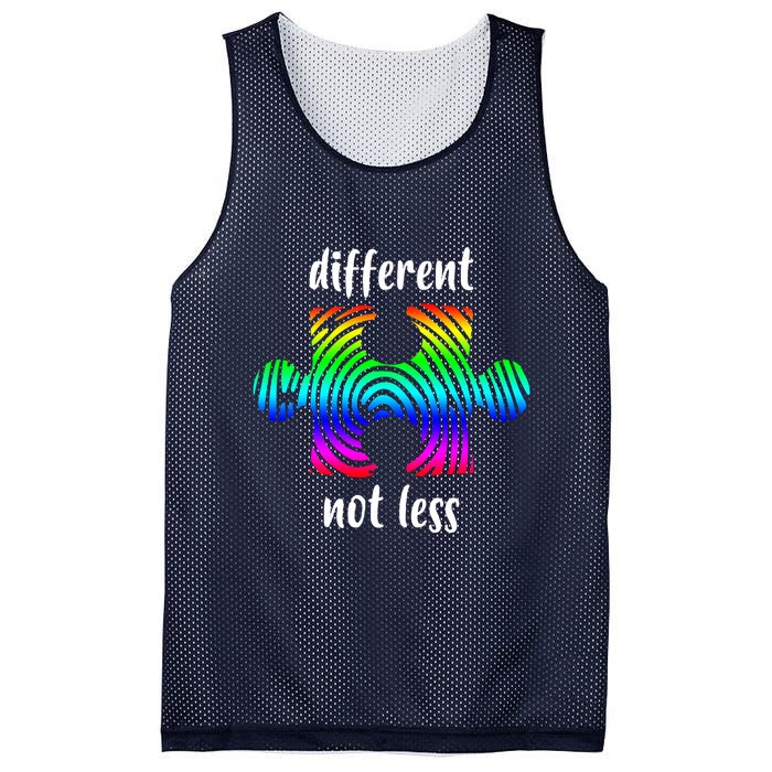 Different Not Less Neurodiversity Puzzle Mesh Reversible Basketball Jersey Tank