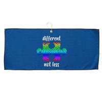 Different Not Less Neurodiversity Puzzle Large Microfiber Waffle Golf Towel