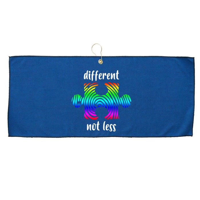 Different Not Less Neurodiversity Puzzle Large Microfiber Waffle Golf Towel