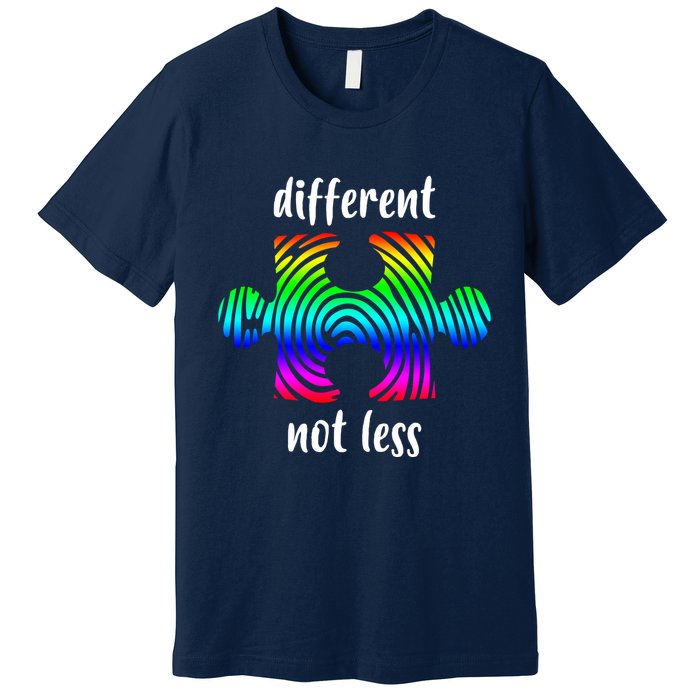Different Not Less Neurodiversity Puzzle Premium T-Shirt