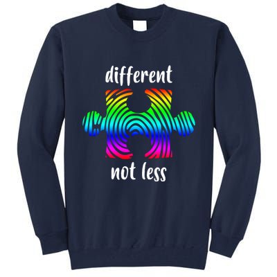 Different Not Less Neurodiversity Puzzle Tall Sweatshirt