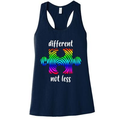 Different Not Less Neurodiversity Puzzle Womens Tank Top