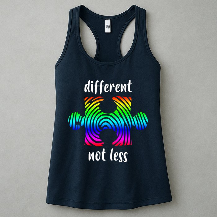 Different Not Less Neurodiversity Puzzle Womens Tank Top