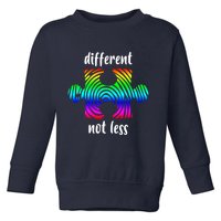 Different Not Less Neurodiversity Puzzle Toddler Sweatshirt
