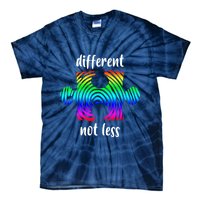 Different Not Less Neurodiversity Puzzle Tie-Dye T-Shirt