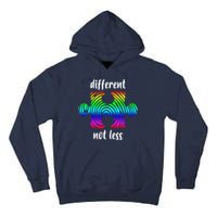 Different Not Less Neurodiversity Puzzle Tall Hoodie