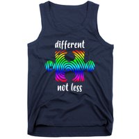 Different Not Less Neurodiversity Puzzle Tank Top