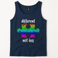Different Not Less Neurodiversity Puzzle Tank Top