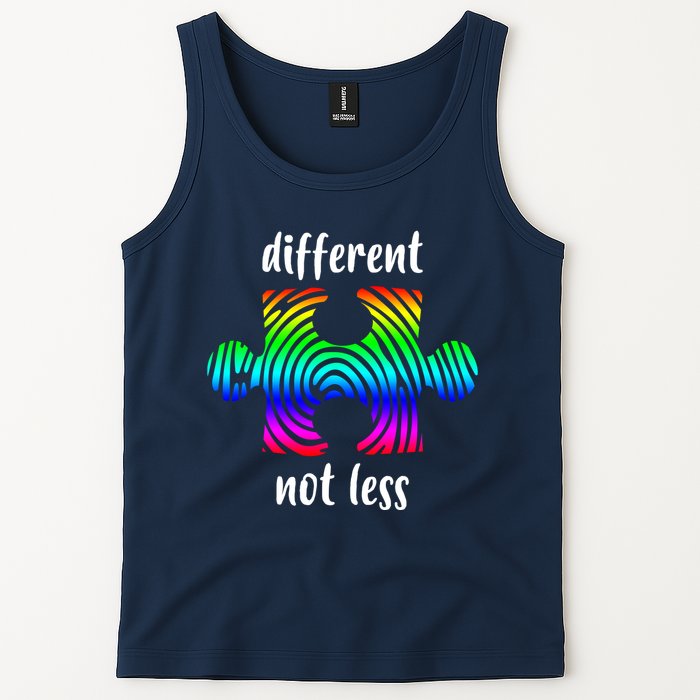 Different Not Less Neurodiversity Puzzle Tank Top