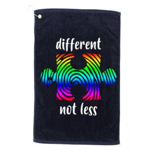 Different Not Less Neurodiversity Puzzle Platinum Collection Golf Towel