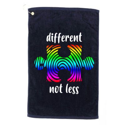 Different Not Less Neurodiversity Puzzle Golf Towel