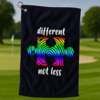 Different Not Less Neurodiversity Puzzle Golf Towel