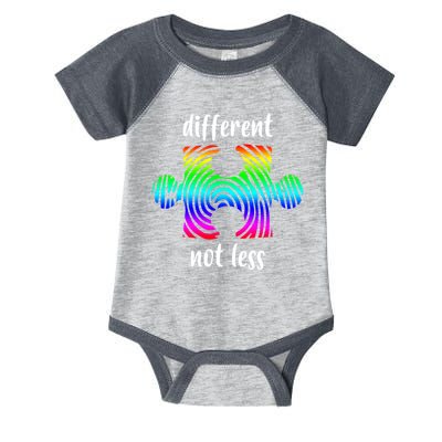 Different Not Less Neurodiversity Puzzle Infant Baby Jersey Bodysuit