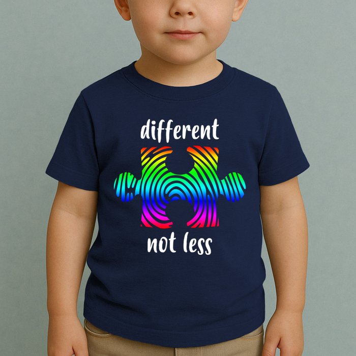Different Not Less Neurodiversity Puzzle Toddler T-Shirt