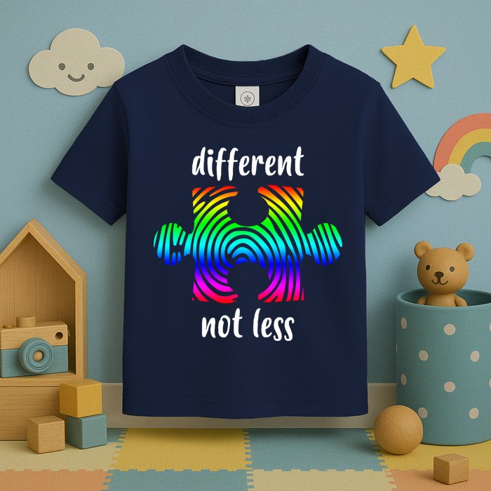 Different Not Less Neurodiversity Puzzle Toddler T-Shirt