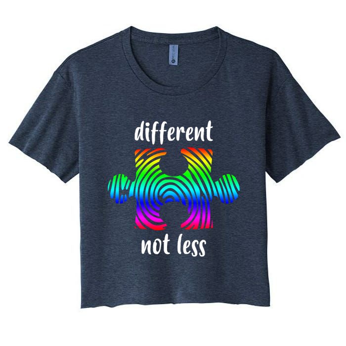 Different Not Less Neurodiversity Puzzle Crop Top