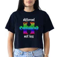 Different Not Less Neurodiversity Puzzle Crop Top