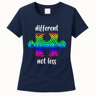 Different Not Less Neurodiversity Puzzle Womens T-Shirt