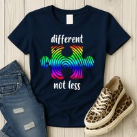 Different Not Less Neurodiversity Puzzle Womens T-Shirt