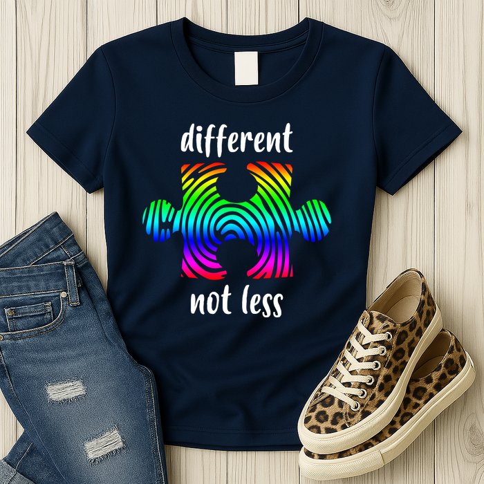Different Not Less Neurodiversity Puzzle Womens T-Shirt