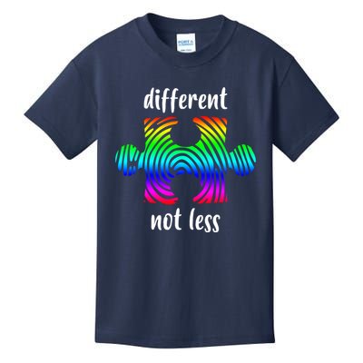 Different Not Less Neurodiversity Puzzle Kids T-Shirt