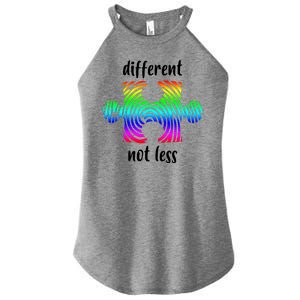 Different Not Less Neurodiversity Puzzle Women's Perfect Tri Rocker Tank