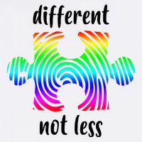 Different Not Less Neurodiversity Puzzle Garment-Dyed Sweatshirt