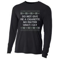 Do Not Let Me Hit Your Vape No Matter What I Say Blow Clouds Christmas Cooling Performance Long Sleeve Crew