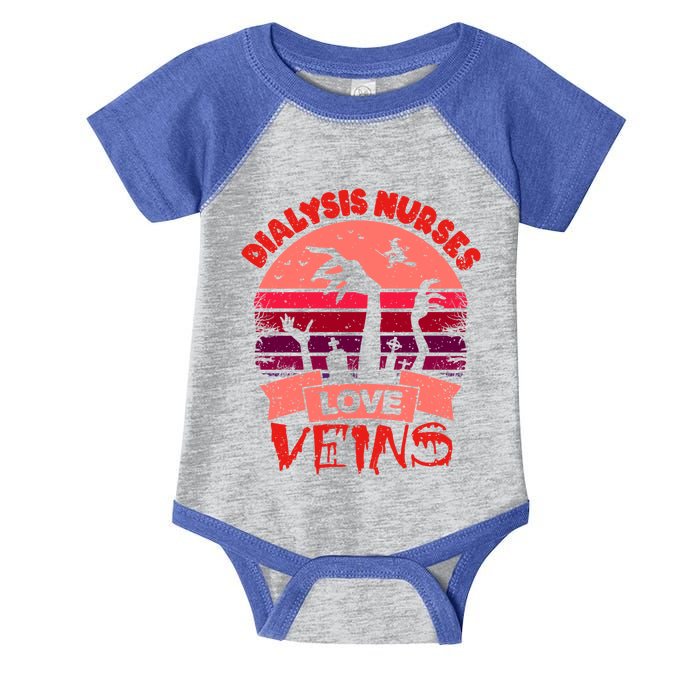 Dialysis Nurses Love Veins Halloween Funny Gift Dialysis Nurse Gift Infant Baby Jersey Bodysuit